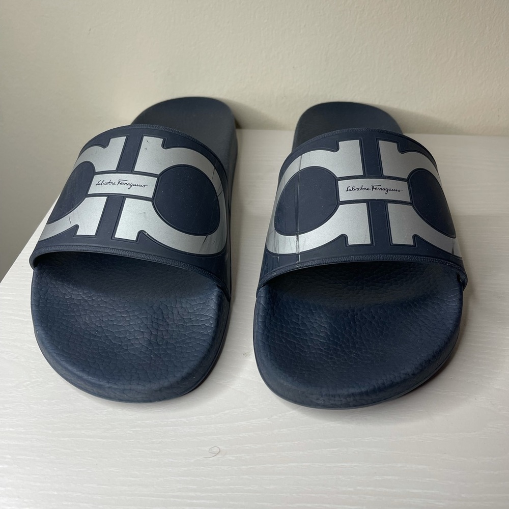 Men’s Ferragamo Groove Slides